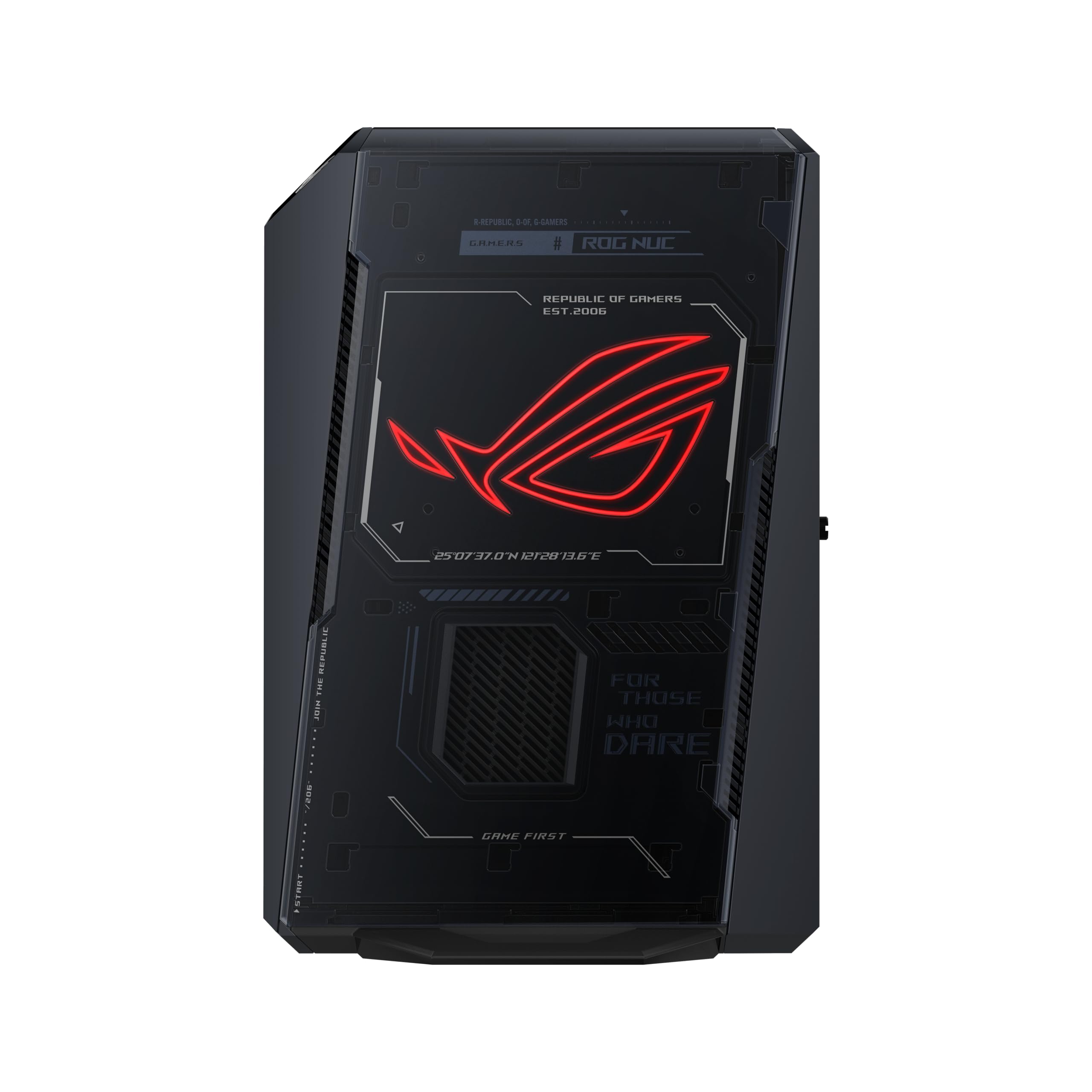 ROG NUC (2025) Gaming Mini PC with Intel® Core™ Ultra 9 (Series 2) ARL-HX CPU, NVIDIA® GeForce RTX™ 5070 MobileGPU, 32GB DDR5 RAM, 1TB NVMe SSD, Thunderbolt™ 4, Triple-Fan Cooling, and ARGB Lighting