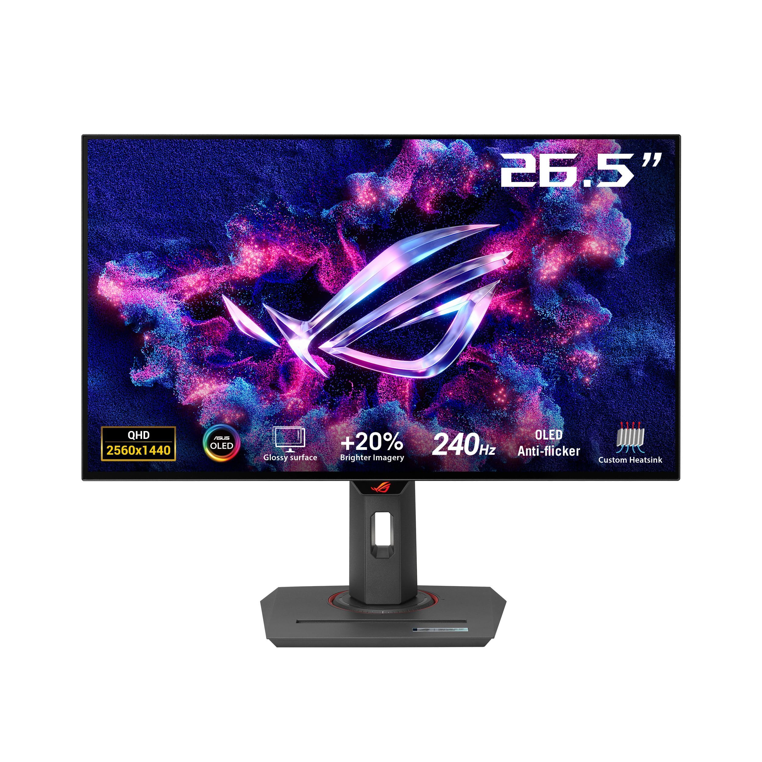 ASUS ROG Strix 27” 1440P OLED Gaming Monitor (XG27AQDMG) - QHD, Glossy OLED, 240Hz, 0.03ms, Custom Heatsink, Anti-flicker,Uniform Brightness, G-SYNC Compatible, 99% DCI-P3, DisplayWidget, 3yr warranty