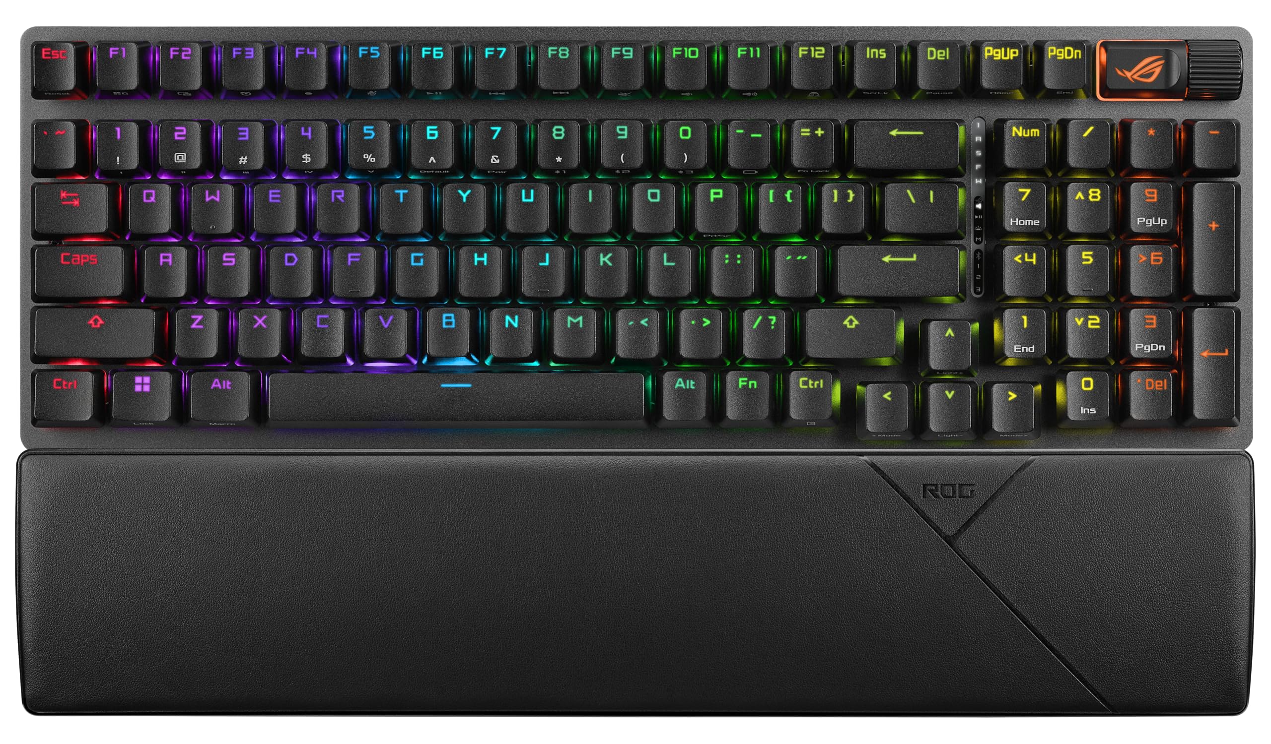 ASUS ROG Strix Scope II 96 Wireless Mechanical Gaming Keyboard – 96% Full-Size, Tri-Mode Connectivity, Hot Swappable Pre-lubed ROG NX Storm Clicky Switches, PBT Keycaps, RGB, PC/Mac Support - Black