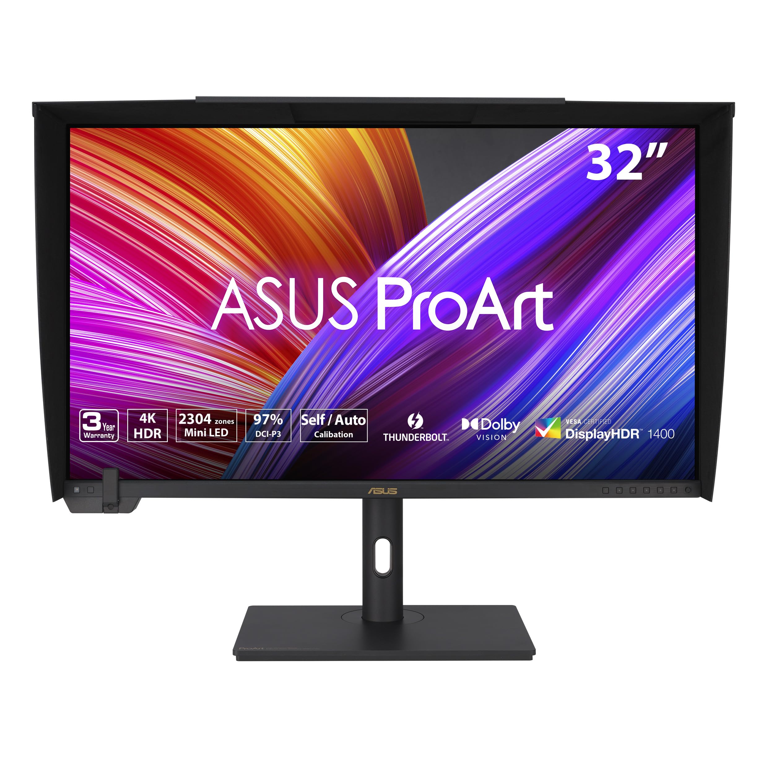 ASUS ProArt Display 32” 4K HDR Mini-LED Professional Monitor (PA32UCXR) – UHD (3840 x 2160), Built-in Motorized Colorimeter, Dolby Vision, 99% Adobe RGB, 97% DCI-P3, ΔE<1, Thunderbolt 4, 3 yr warranty